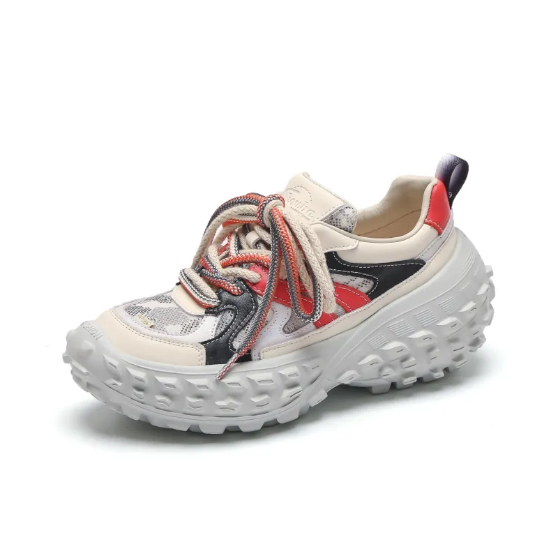 SHOUBA Low Top Chunky Sneakers Women's-5