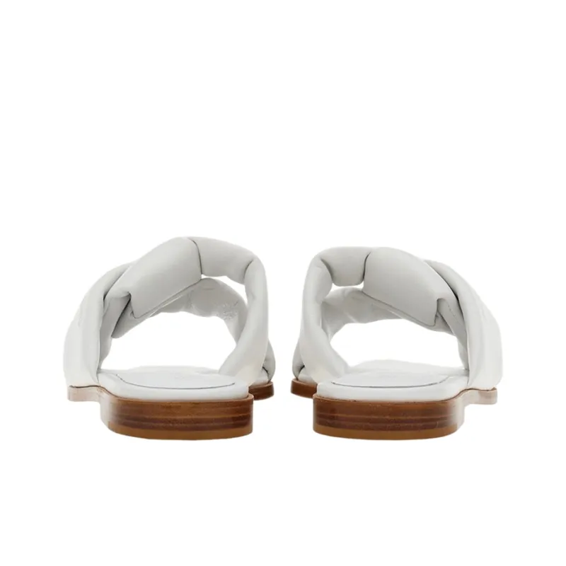 FERRAGAMO Knot-detail Leather Slides-4