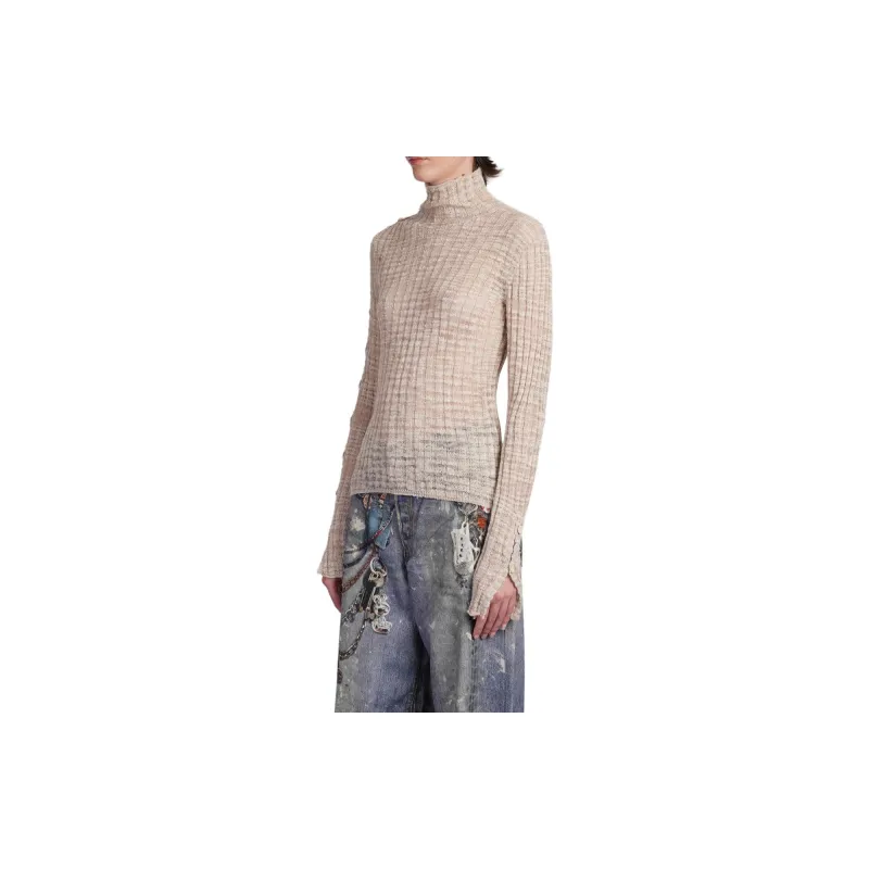 Acne Studios Sheer Ribbed Turtleneck Pullover-2