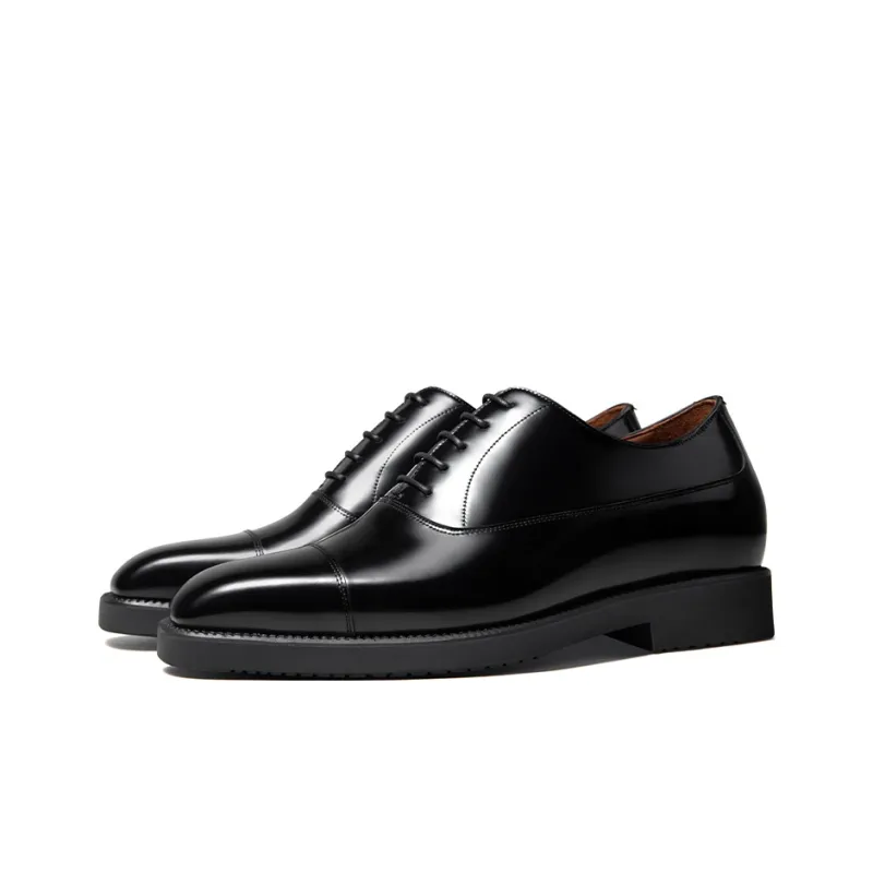 Zuti British Business Shiny Oxford Shoes Casual Shoes Men's Black-1