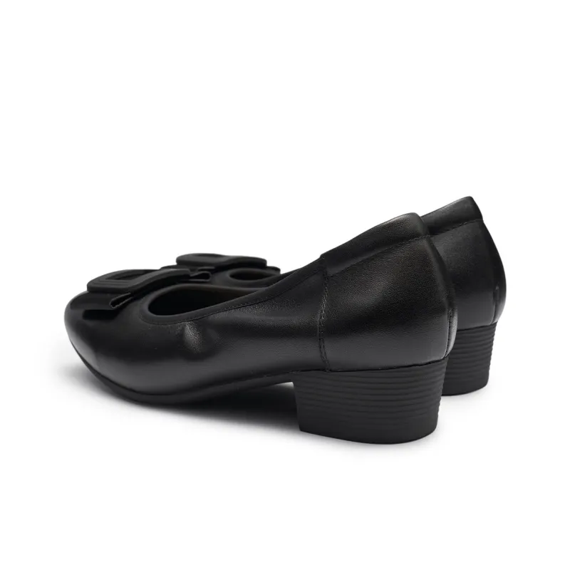 RED DRAGONFLY Slip on Unlined Shoes 3.4cm Heel Women's Black/Ecru-5