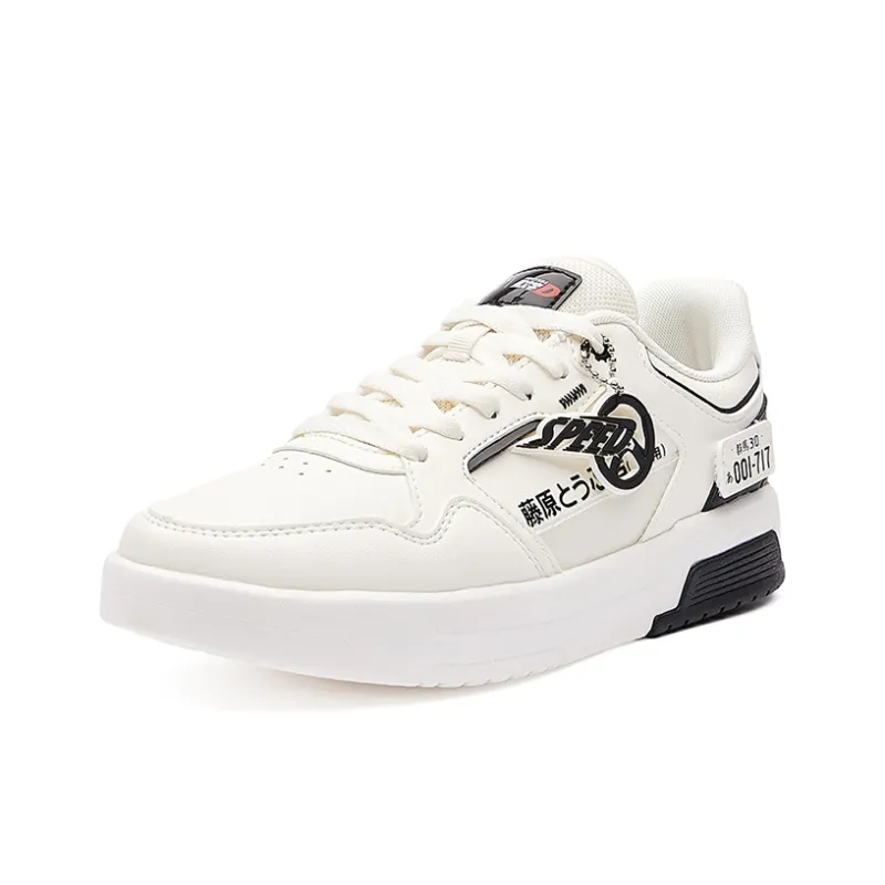 TOUWENZI D x 361° Headword D Co Branded Slip Resistant And Breathable Low Top Skateboard Shoes Women's Feather White-2