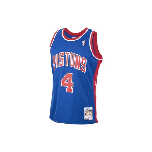 NBA Detroit Pistons Basketball Jerseys Men Blue