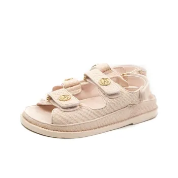 CHANEL Stylish Sandal Women's Light Pink