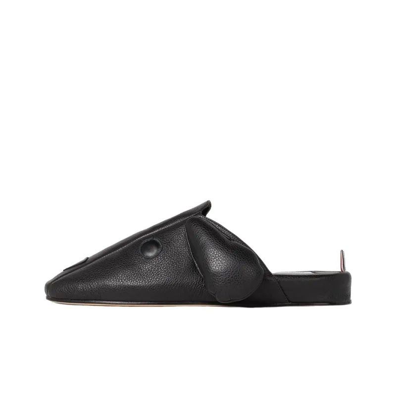 THOM BROWNE· Wrap toe Slippers Men's Black-0