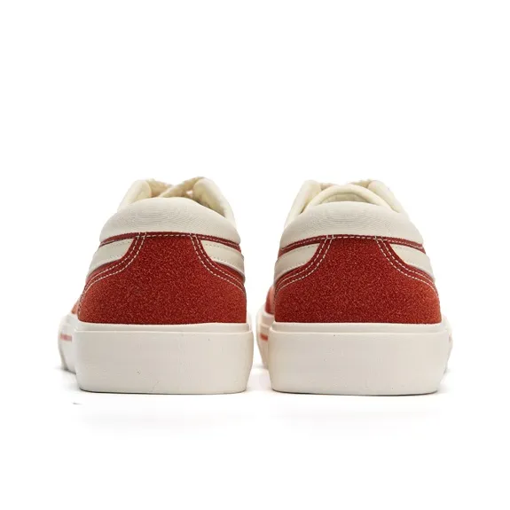 Warrior Slip Resistant, Abrasion Resistant, Lightweight Low Top Canvas Shoes Unisex Rusty Red Beige-4