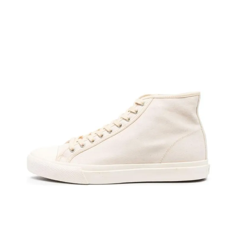 Polo Ralph Lauren High-Top Skateboard Shoes Men's Beige-0