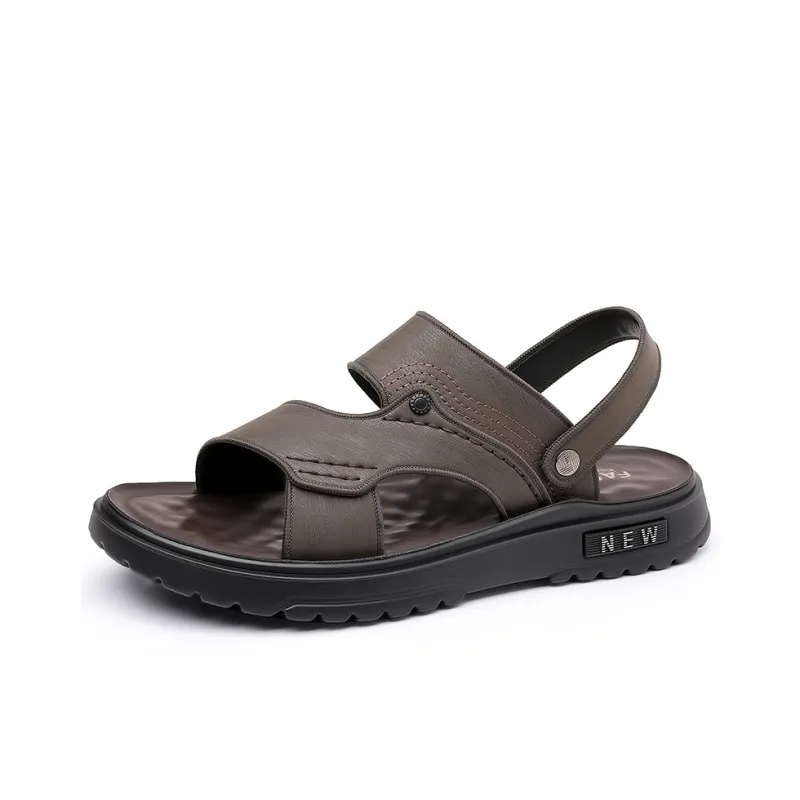 PAMATE Beach Sandals Men Black, Brown-1