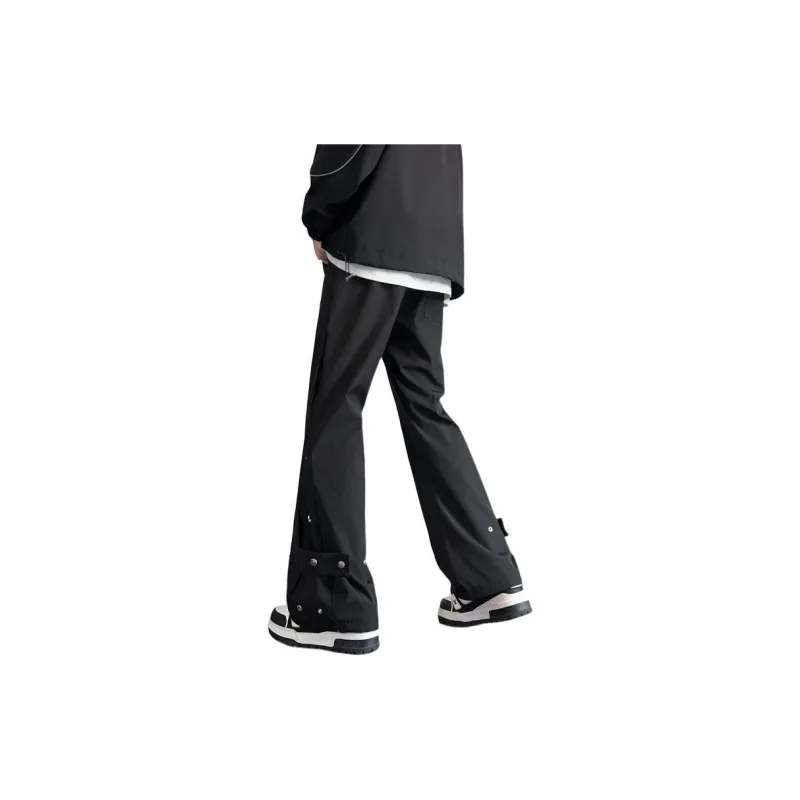 PAINT STAIN Casual Pants Unisex Black-6