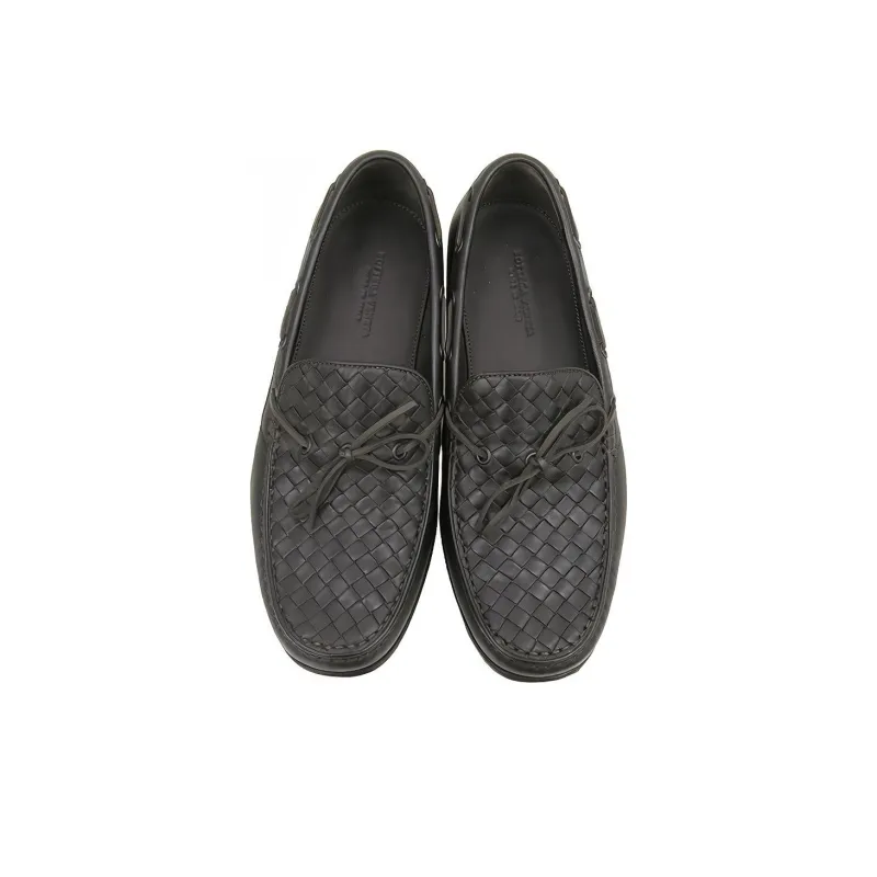 Bottega Veneta Casual Loafers Shoes Men's Dark Coffee-2