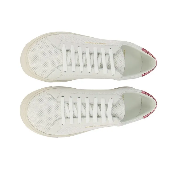 SAINT LAURENT Stylish Skateboarding Shoes Women's White Pink-3