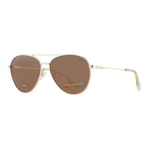 Polaroid Metal Aviator Sunglasses Men's Gold