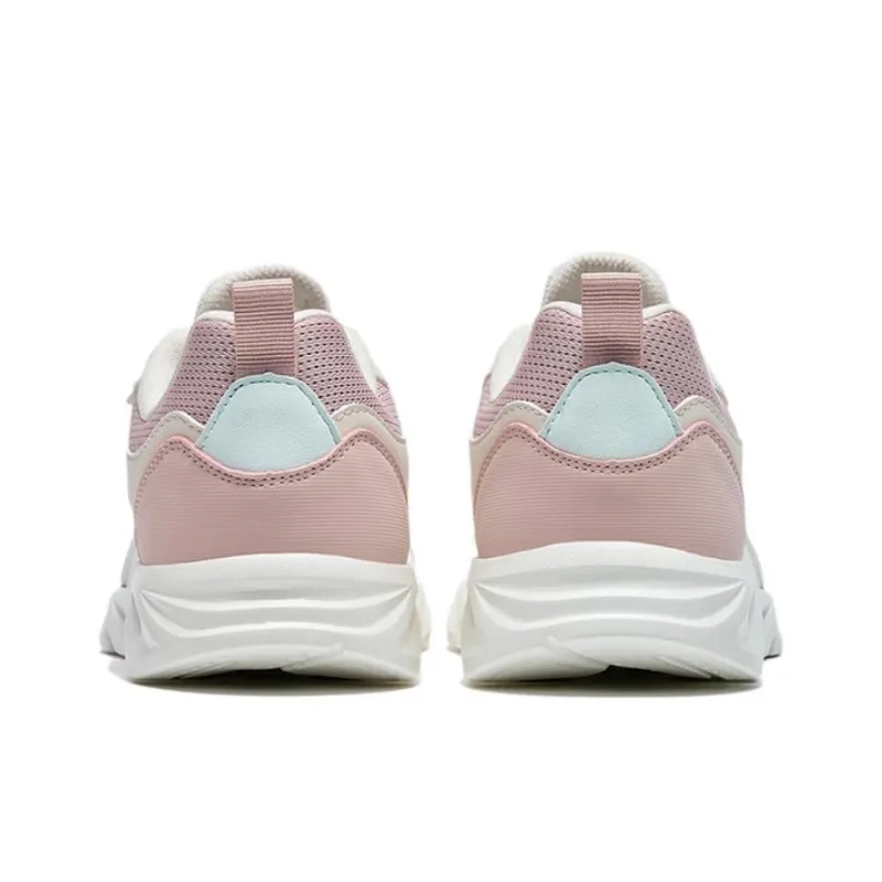 XTEP Cushioned Anti Slip And Wear Resistant Lightweight Low Top Running Shoes Women's Brown Pink-3