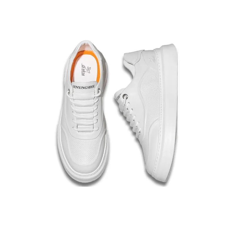 Kangaroo Head Wear Resistant Low Top Skateboard Shoes Men's White-3
