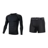 1001 Black Thread+Compression Shorts [with Swimming Cap+Swim Goggles]