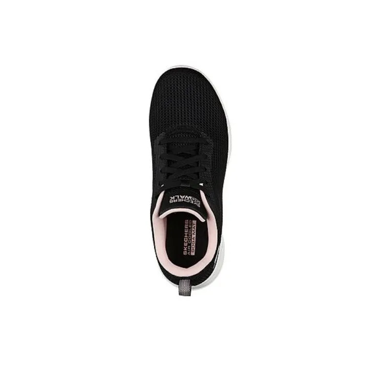Skechers GO WALK Anti-Slip And Wear-Resistant Lightweight Low-Top Casual Shoes Women's Black Pink-3