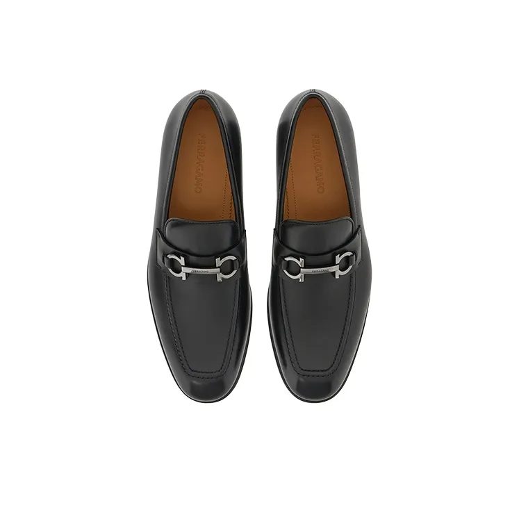 FERRAGAMO Gancini Horsebit Leather Loafers-2