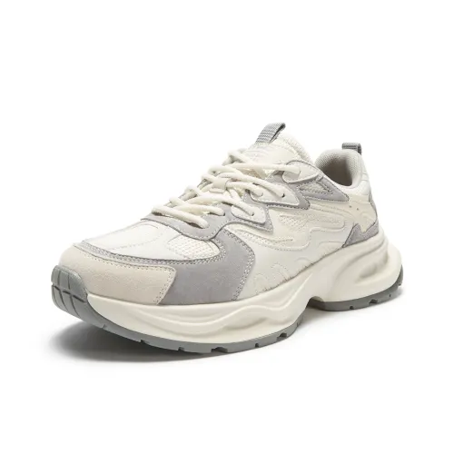 Hotwind Casual Shoes Men Low-Top Beige Gray