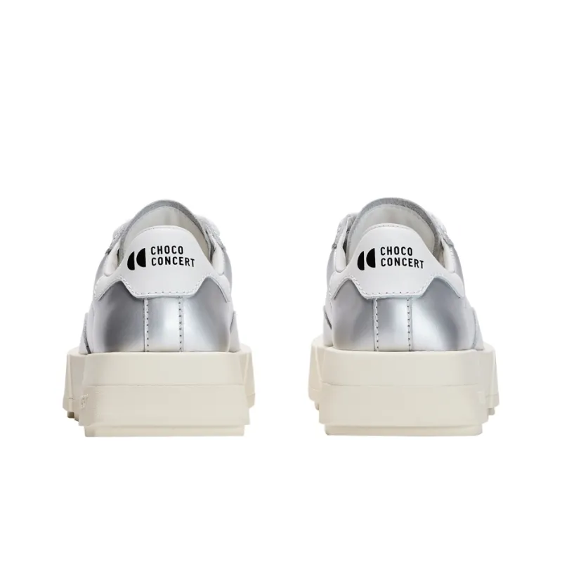 CHOCO CONCERT Low Top Stylish Skateboarding Shoes Unisex Silver Gray-5