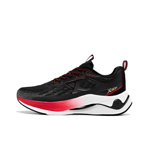XTEP Anti Slip And Wear Resistant Breathable Low Top Running Shoes Men's Black Red