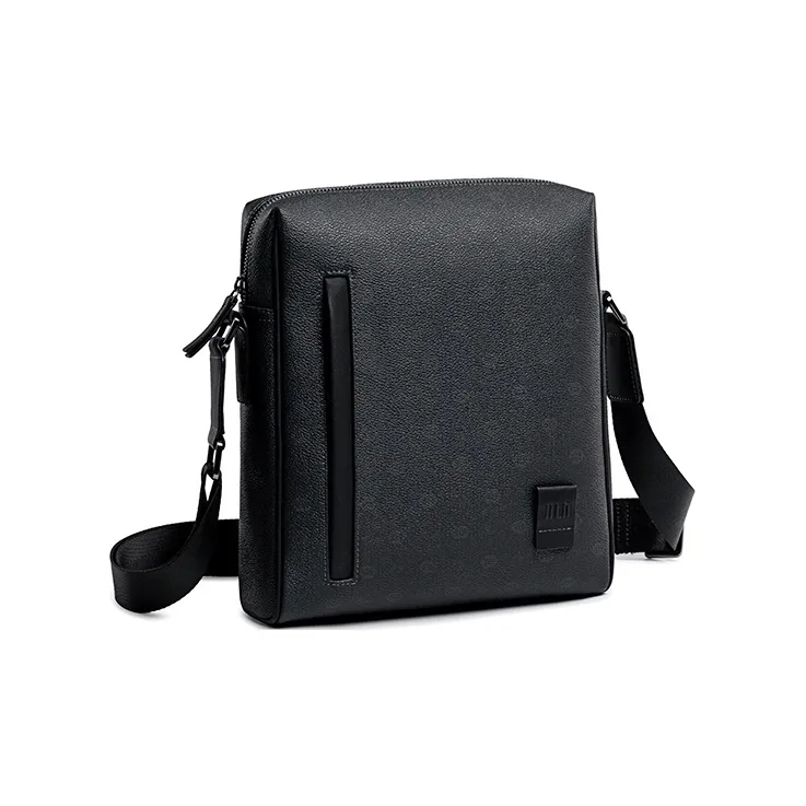 HLA Cow Leather With Synthetic Leather Crossbody Bag, Backpack, Shoulder Bag Men's Black-1