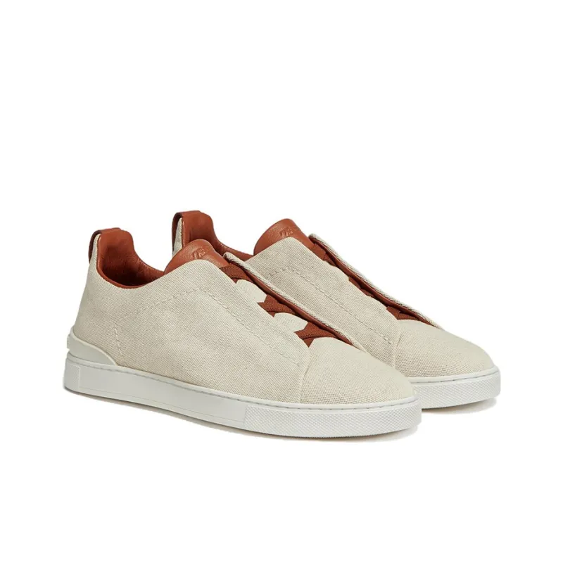 Zegna Triple Stitch Canvas Sneakers-2