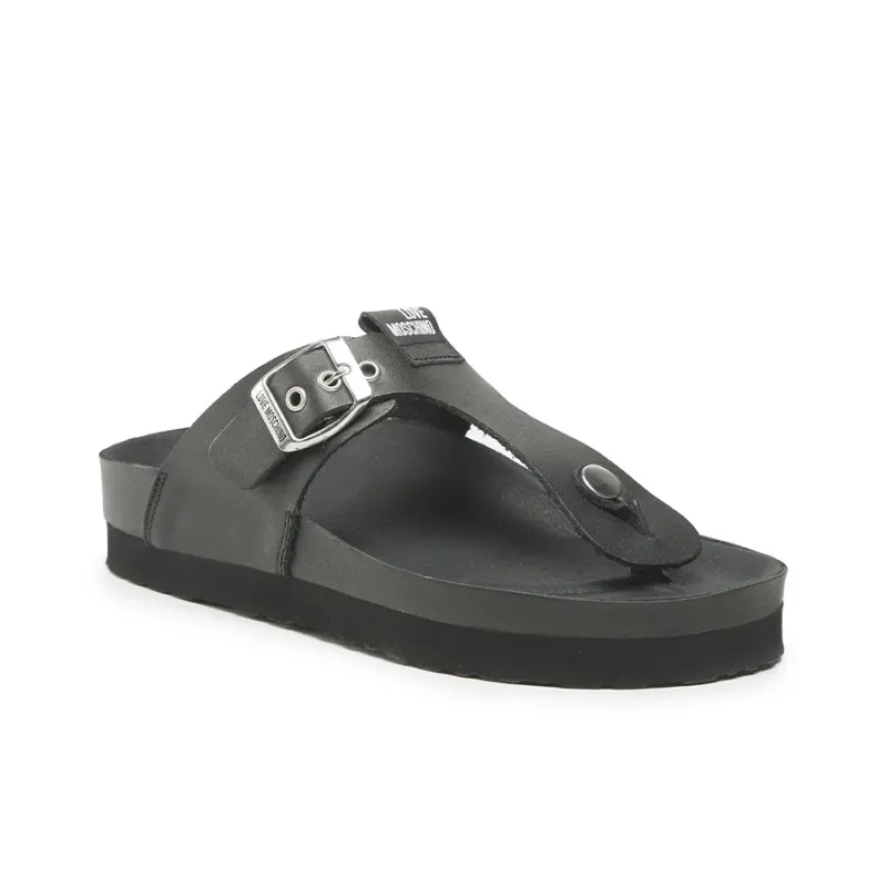 LOVE MOSCHINO Odor Resistant Flip Flops Women's Black-1
