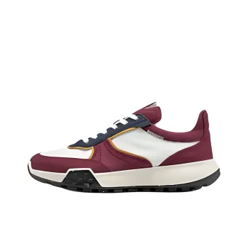 Ecco Low Top Casual Shoes Men's White Red