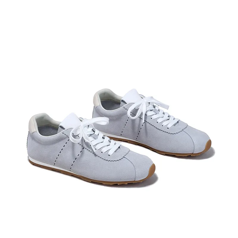 BELLALILY Low-Top Casual Shoes 1cm Women's Green Apricot Light Blue Dusty Pink-9