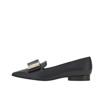 FERRAGAMO Bow-detail Lambskin Loafers