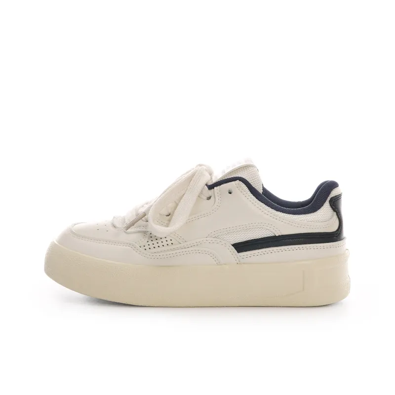 Lovely You Lightweight Low Top Skateboard Shoes Women's Beige Blue-0