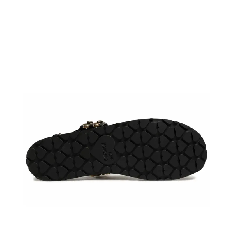 Love MOSCHINO Heart-stud Flat Sandals-5
