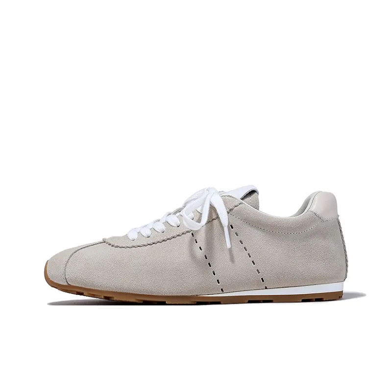 BELLALILY Low-Top Casual Shoes 1cm Women's Green Apricot Light Blue Dusty Pink-13