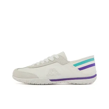 Kappa Shock Absorbers With Slip Resistant And Abrasion Resistant Properties Low Top Casual Shoes Unisex White Purple