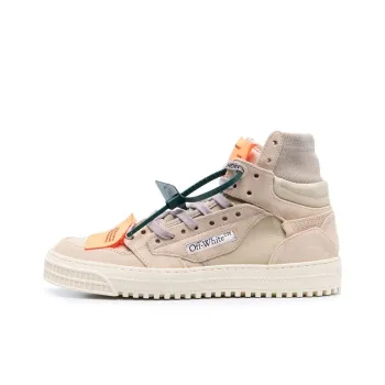 OFF WHITE 3.0 Off Court High Top Sneakers Sand Suede
