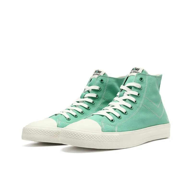 PONY Anti Slip And Wear Resistant Lightweight High Top Canvas Shoes Unisex Fruit Green-2