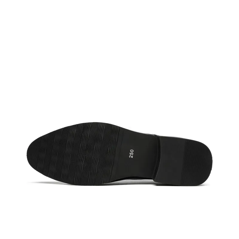 CHINT Dress Shoes Men Low Top Black-4