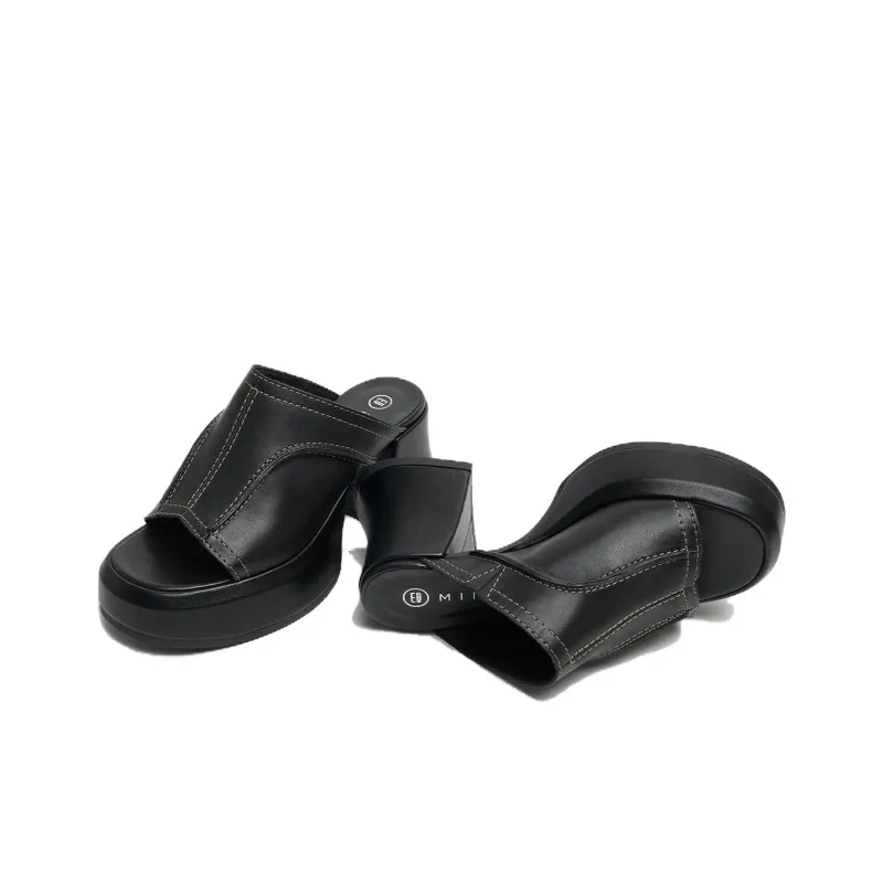 MIISTA Slide Slippers Women's Black-3