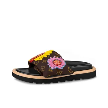 Yayoi Kusama x LOUIS VUITTON Stylish Sandals Women's Brown Yellow