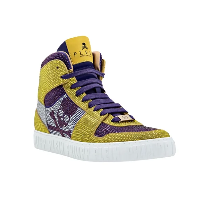 PHILIPP PLEIN Strass Skull High-top Sneakers-1