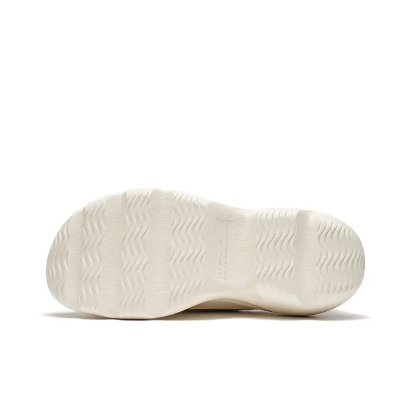 LiNing Cream Puff Cushioning, Slip Resistant, Abrasion Resistant, Height Increasing Low Top Casual Shoes Women's Ecru-6