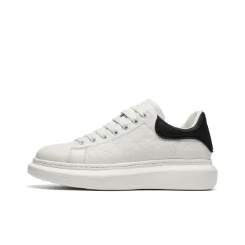 TRUMPPIPE Low Top Skateboard Shoes Men's White