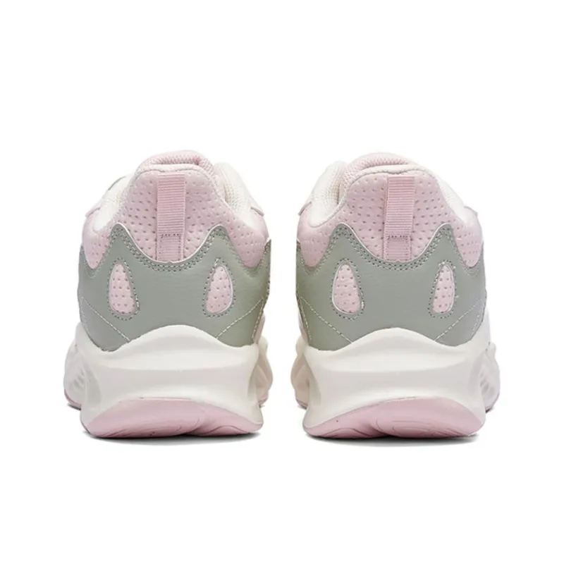 361° Anti Slip Wear Resistant Low Top Sports Casual Shoes Women's White Pink-3