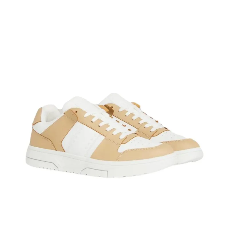 Tommy Hilfiger Abrasion Resistant Low Top Skateboard Shoes Men's White Yellow-1
