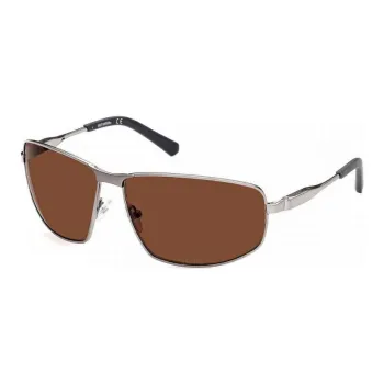 Harley Davidson Metal Irregular Shape Sunglasses Men's Silver