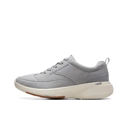Clarks Slip Resistant Breathable Low Top Sports Casual Shoes Men's Gray
