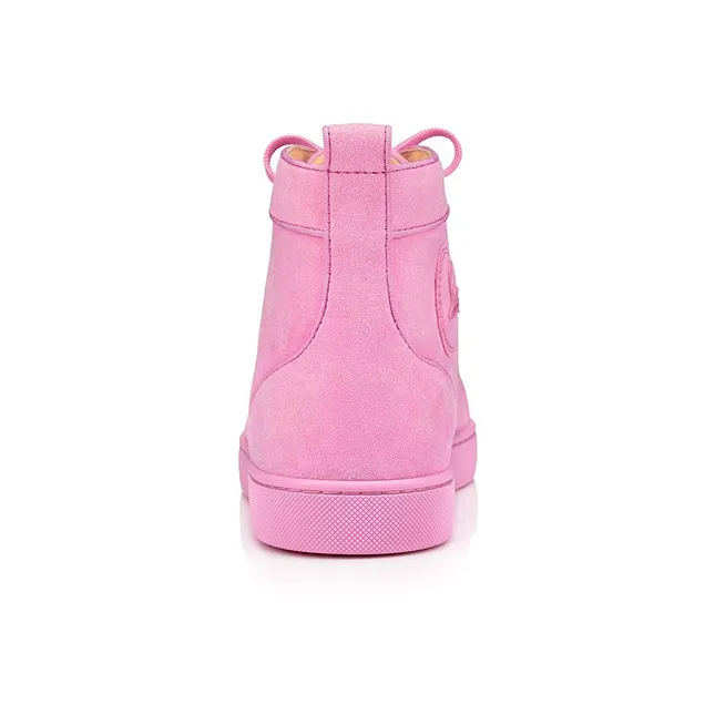CL LUBOTING Louboutin Lou Spikes Orlato Stylish Skateboarding Shoes Men's Pink-4