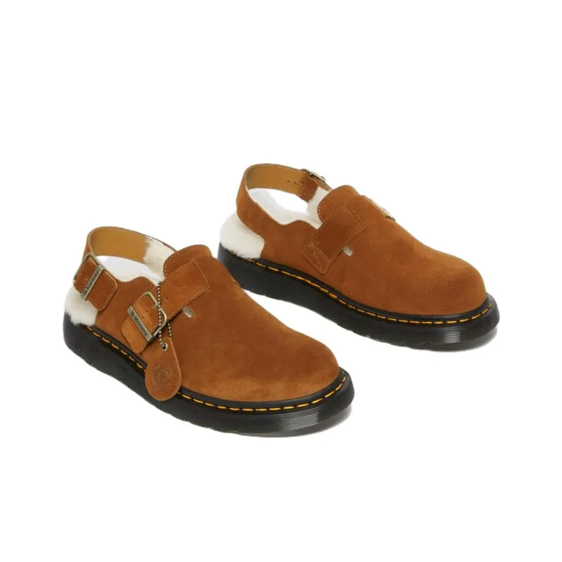 Dr. Martens Jorge Shearling Slingback Mule 'Brown'-2