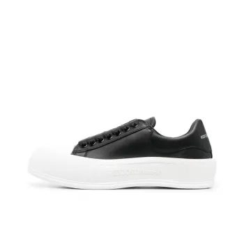 Alexander McQueen Deck Skate Plimsoll Shoes 'Core Black White' Women's
