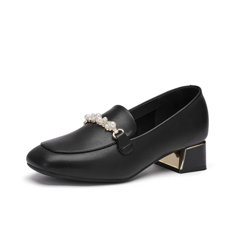 GEMEIQ Loafers Women's Low Top Black/Ecru-0